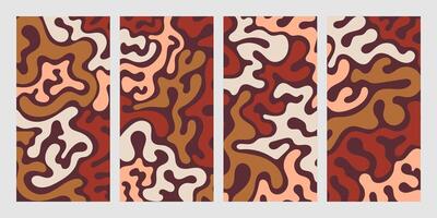 set of colorful liquid abstract backgrounds vector