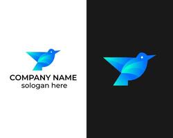 Modern creative bird icon logo design template vector