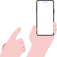 Simple flat Isolated smartphone and display illustration png