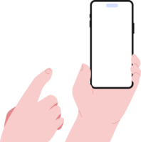 gemakkelijk vlak geïsoleerd smartphone en Scherm illustratie png