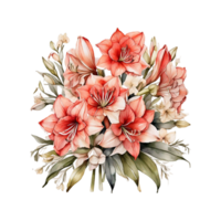 bouquet de fleurs aquarelle png