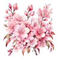 bouquet de fleurs aquarelle png