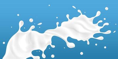 splash milky waves additional elements of milk design vector