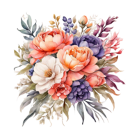 Watercolor Flower Bouquet png