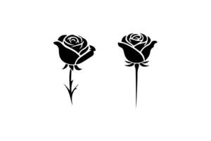 Rose Silhouette Set vector