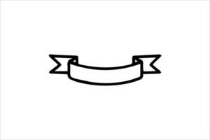 Ribbon Logo Blank Outline vector