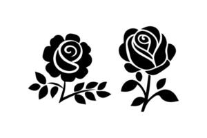 Rose Silhouette Set vector