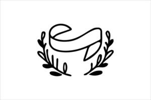 cinta logo blanco contorno vector