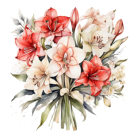 buquê de flores em aquarela png