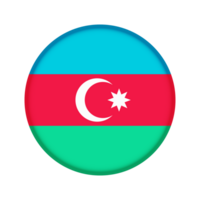 Round flag of Azerbaijan png