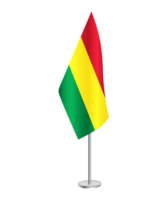 Flag of Bolivia with silver pole png