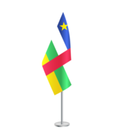 bandeira do central africano república com prata pólo png