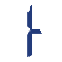 Karte von Finnland mit Flagge.Flagge Karte von Finnland png