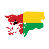 mapa de Guinea Bissau con bandera.bandera mapa de Guinea Bissau png