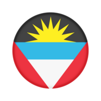 ronde vlag van antigua en Barbuda png