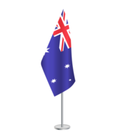 Flag of Australia with silver pole png