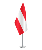 Flag of Austria with silver pole png