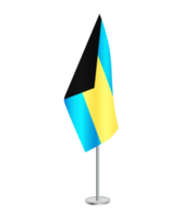 Flag of Bahamas with silver pole png