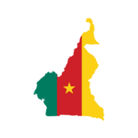 kaart van Kameroen met vlag png