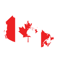 Map of Canada with flag.Flag map of Canada png