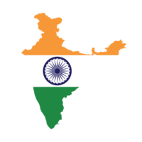 Map of India with flag.Flag map of India png