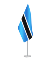 Flag of Botswana with silver pole png