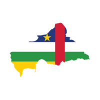 mapa de central africano república con bandera png