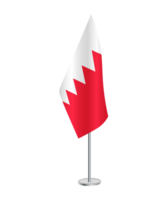 Flag of Bahrain with silver pole png
