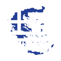 Map of Greece with flag.Flag map of Greece png