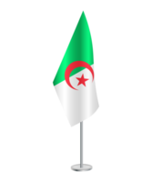 Flag of Algeria with silver pole png