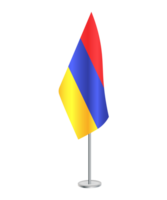 Flag of Armenia with silver pole png