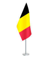 Flag of Belgium with silver pole png