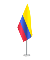 Flag of Colombia with silver pole png