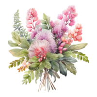 bouquet di fiori ad acquerello png