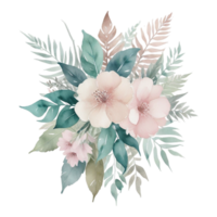 bouquet di fiori ad acquerello png