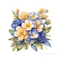aquarel bloemboeket png
