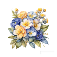 bouquet de fleurs aquarelle png