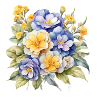 bouquet de fleurs aquarelle png