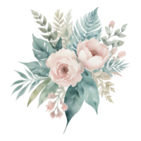 bouquet de fleurs aquarelle png