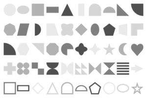 Set of geometric forms, abstract elements. vector