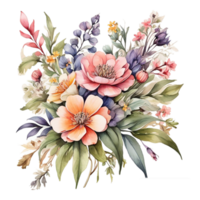 Watercolor Flower Bouquet png