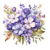 bouquet di fiori ad acquerello png