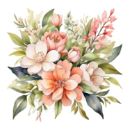 bouquet di fiori ad acquerello png