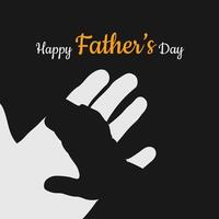 Happy father's day silhouette illustration vector