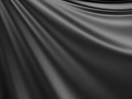 Black luxury fabric background with copy space photo