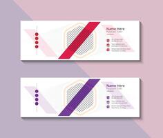 modern business email signature template design vector