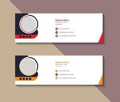 modern business email signature template design vector