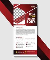 Modern business rack card or dl flyer design template vector