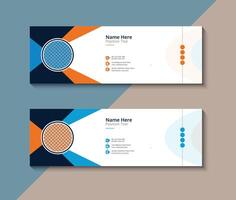 modern business email signature template design vector