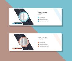 modern business email signature template design vector